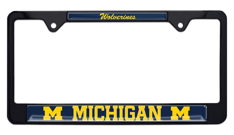 Elektroplate University of Michigan Wolverines Black License Plate Frame - Image 1